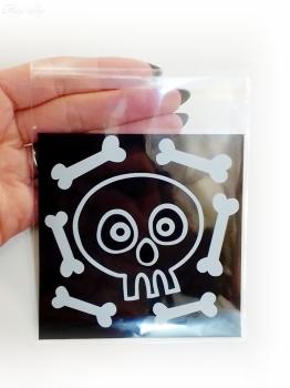 5 Geschenktütchen ulkiger Totenkopf